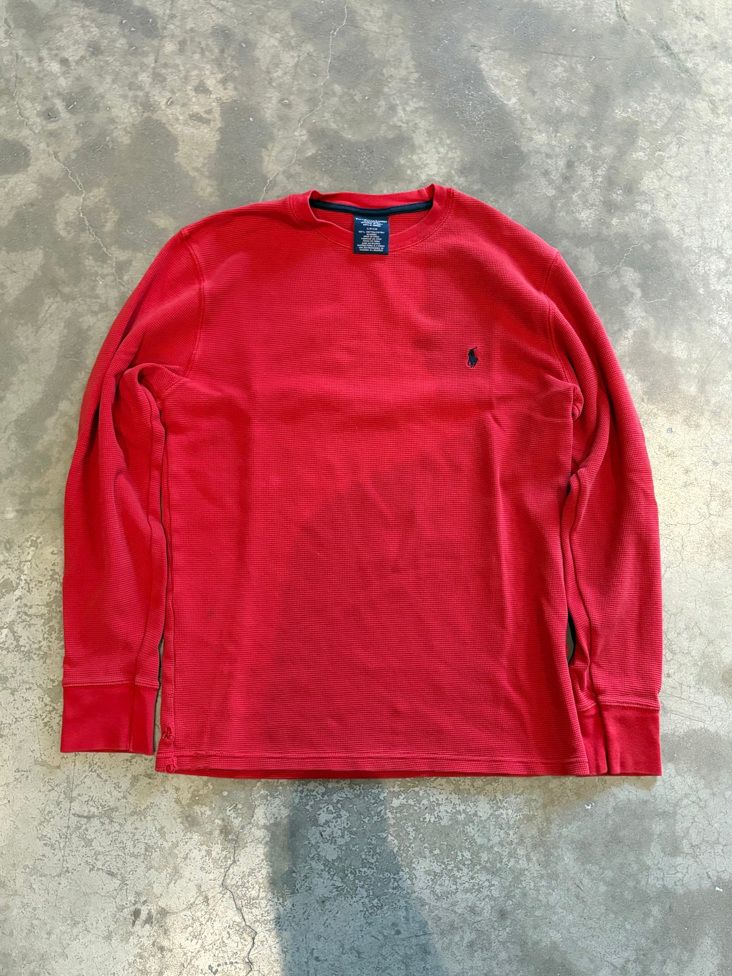 (S) Polo RL Red Thermal Knit