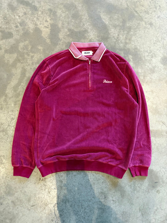 (XL) Palace Velvet Polo Long Sleeves