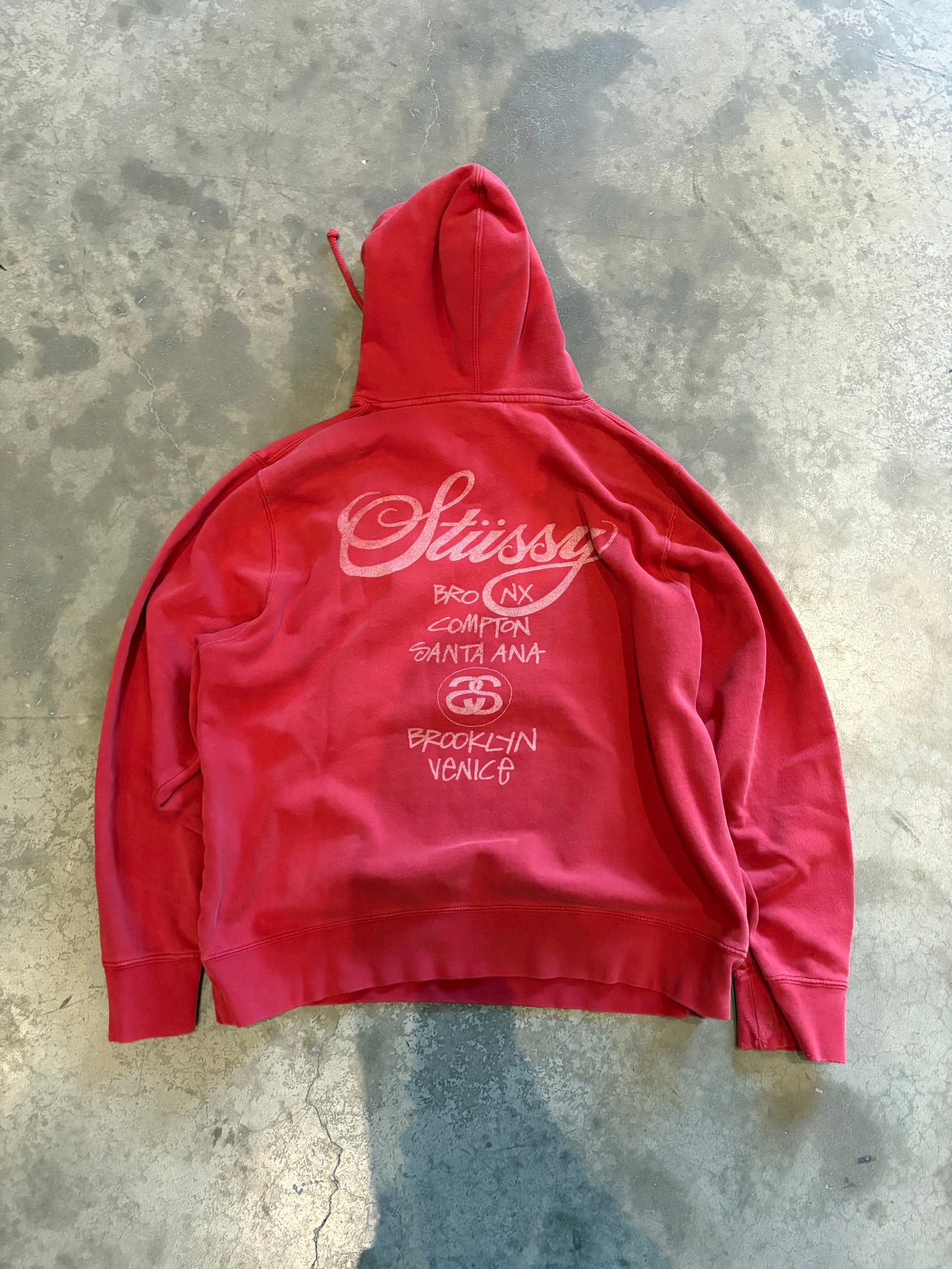 (XL) Red Stussy Hoodie