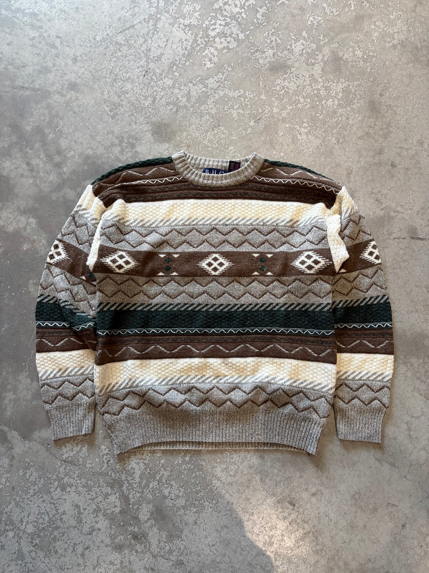 (M) Earth Tones Knit