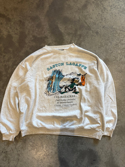 (XL) '95 Gaston Lagaffe Crewneck