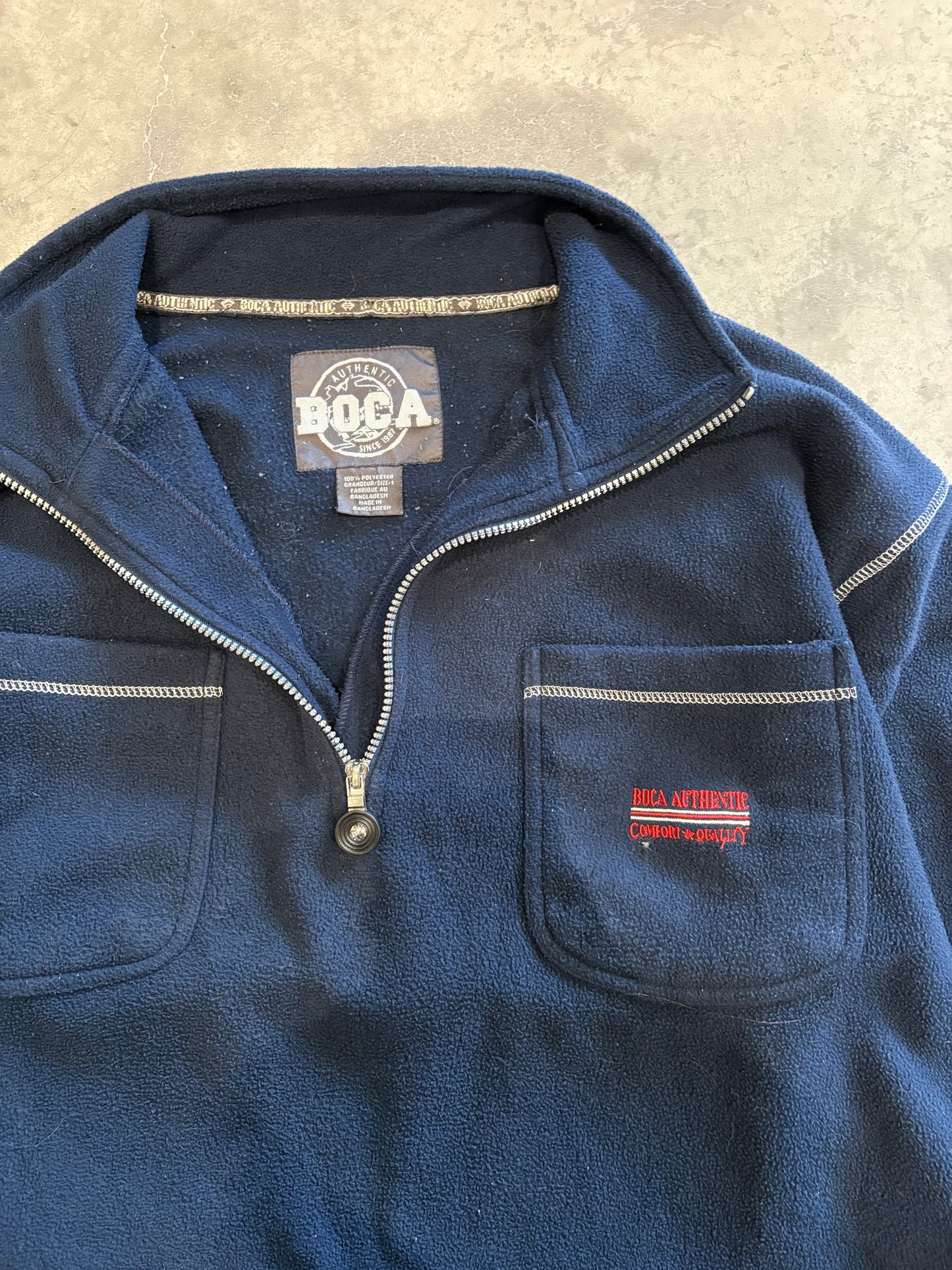 (L) Boca Authentic Navy Fleece